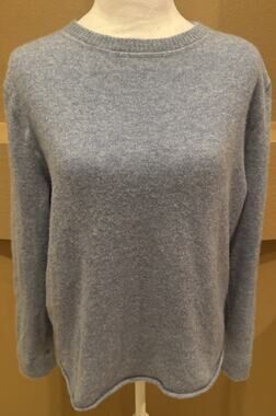 Reformation Blue Recycled Cashmere Crewneck Sweater Size S